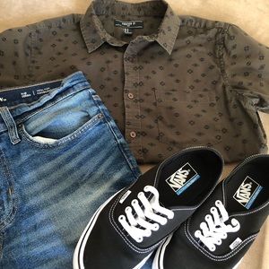 Medium Green F21 short sleeve button down